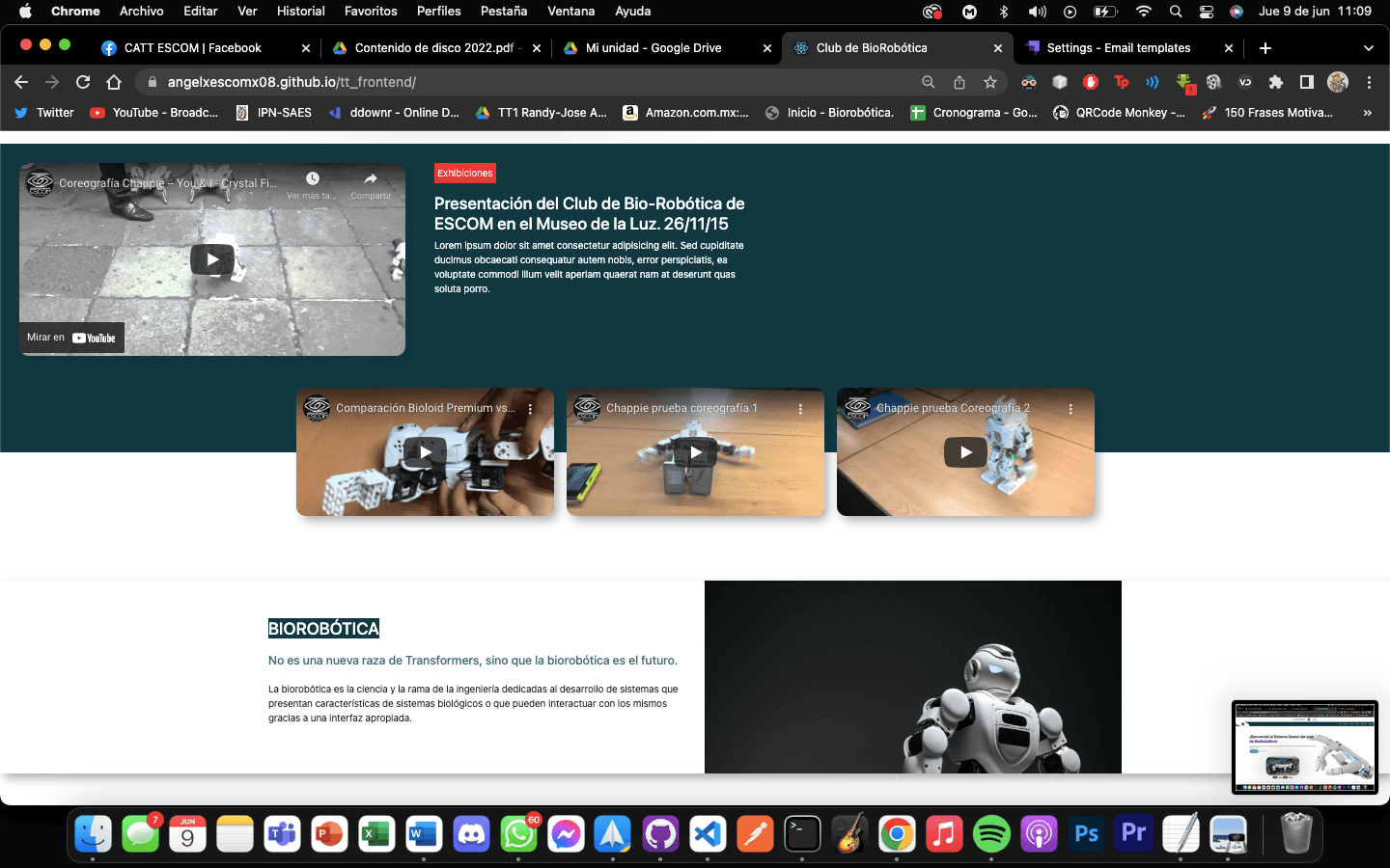 Club Management Web Application, view 2